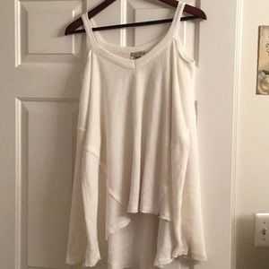 Cold shoulder sweater